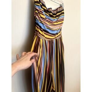 Full Circle Trends  Multicolor Striped Strapless Jumpsuit – Size 1X  G
